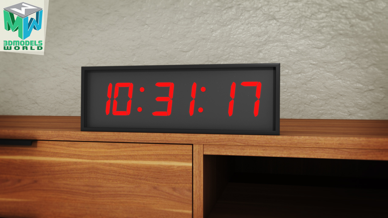 3d digital clock download