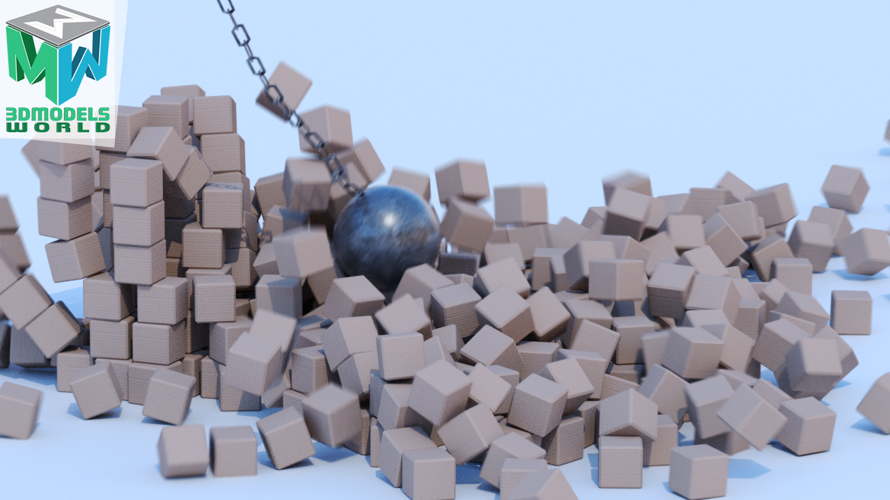 Maya Bullet Physics Simulation Tutorial Wrecking Ball Animation Active and  Passive Rigid Body - 3D Models World