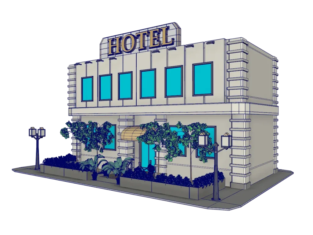 Hotel-3d-model-rendering-wireframe-3