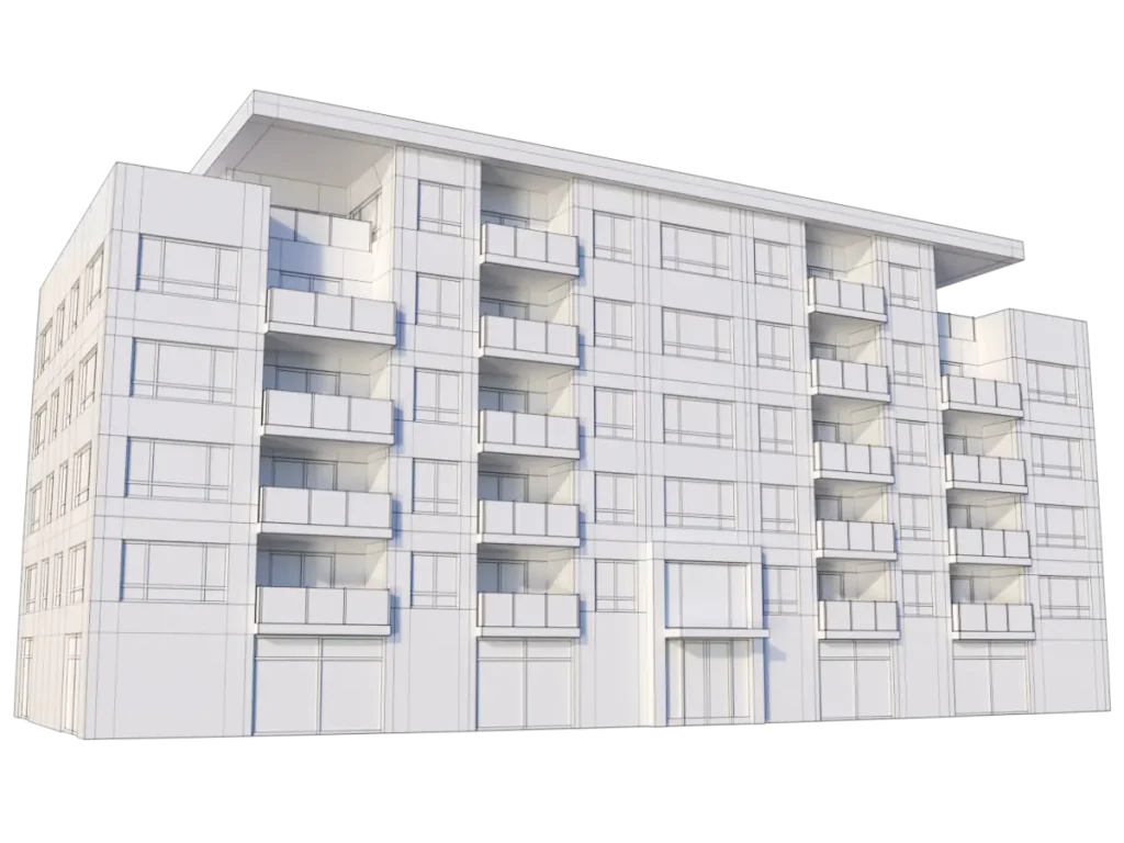 building-residential-3d-model-rendering-wireframe-2