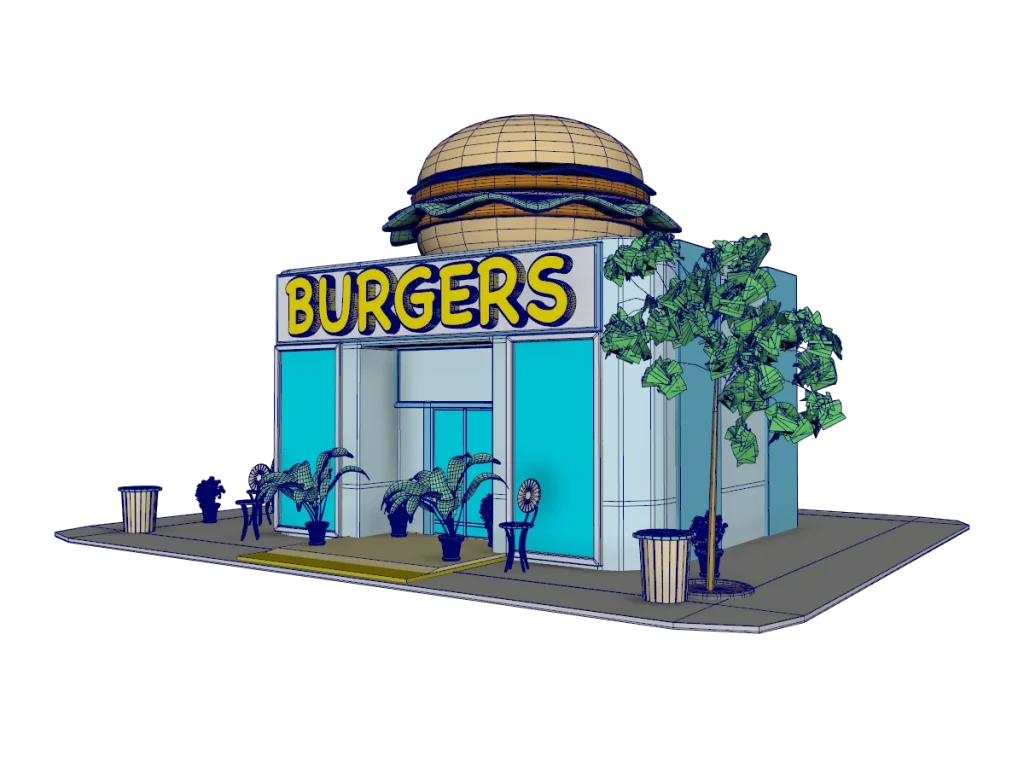 burger-shop-3d-model-rendering-wireframe-3