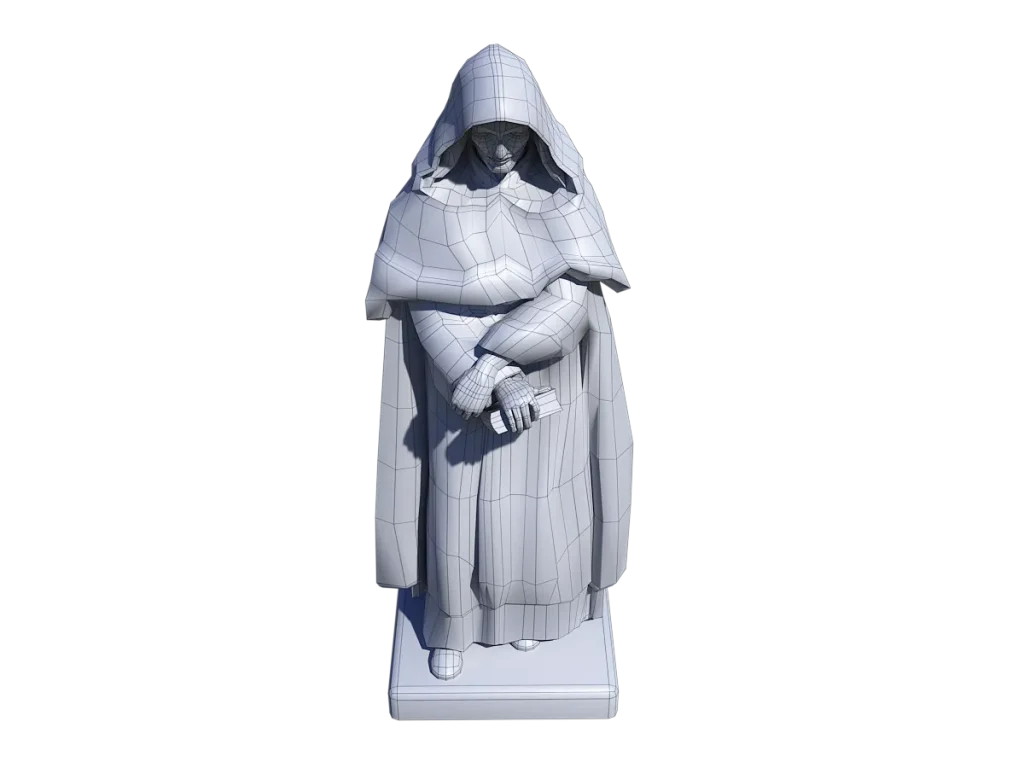 giordano-bruno-statue-3d-model-wireframe-tc