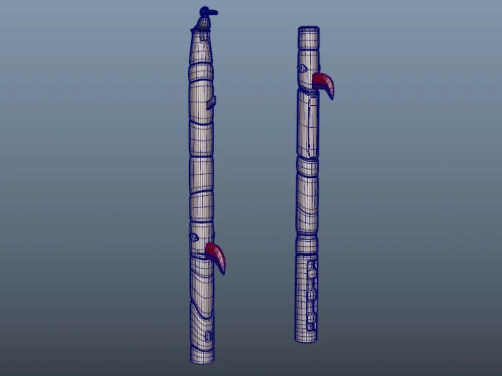 totem-poles-3d-model-wireframe-1