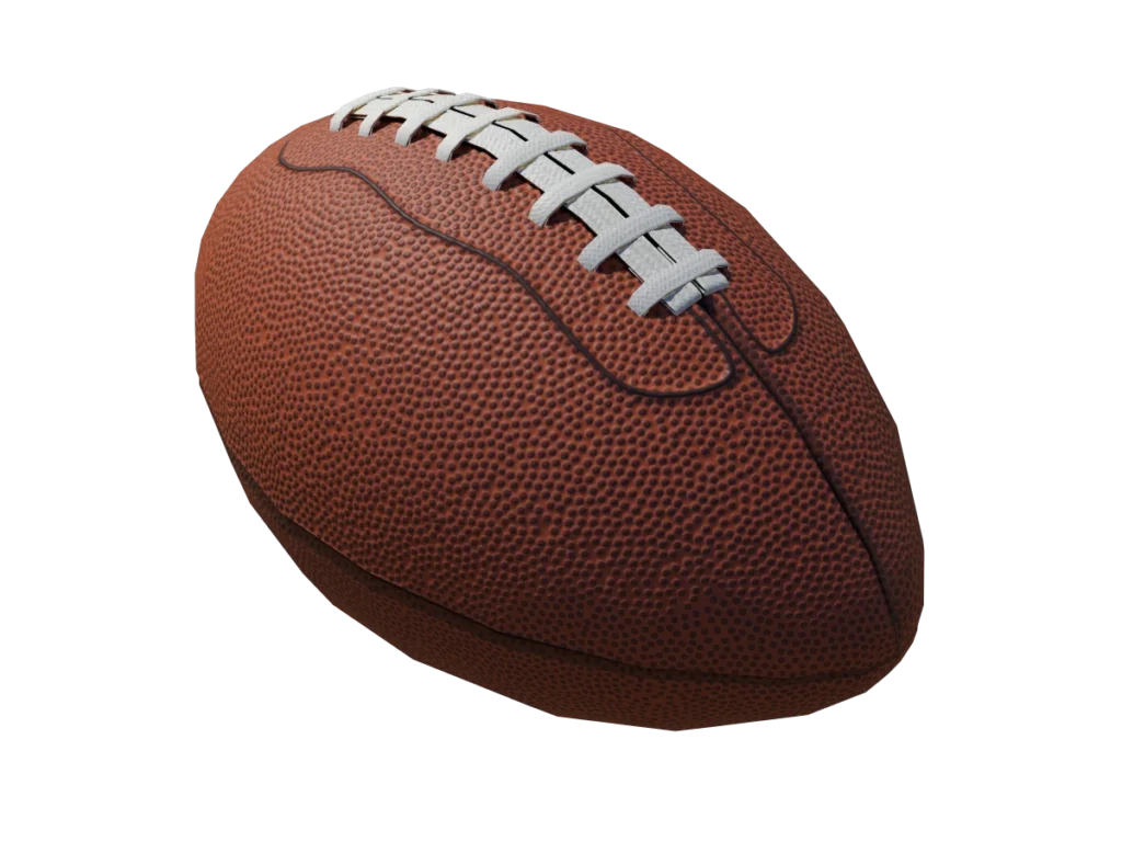 American Football Ball Low-poly 3D Model by mylisa