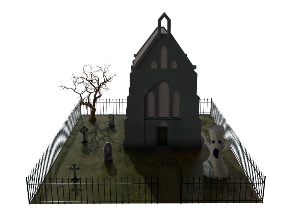 haunted-graveyard-church-3d-model-tb