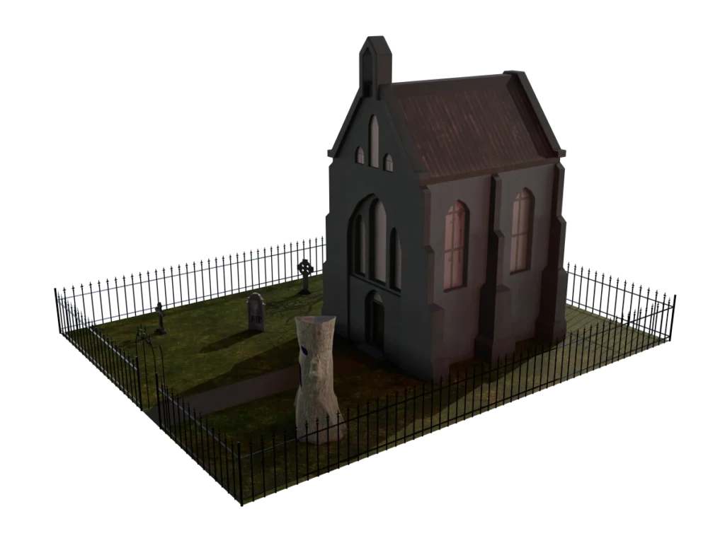 haunted-graveyard-church-3d-model-td