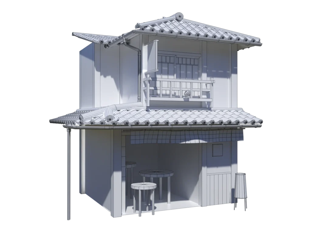 japanese-house-style-1-3d-model-wireframe-tb