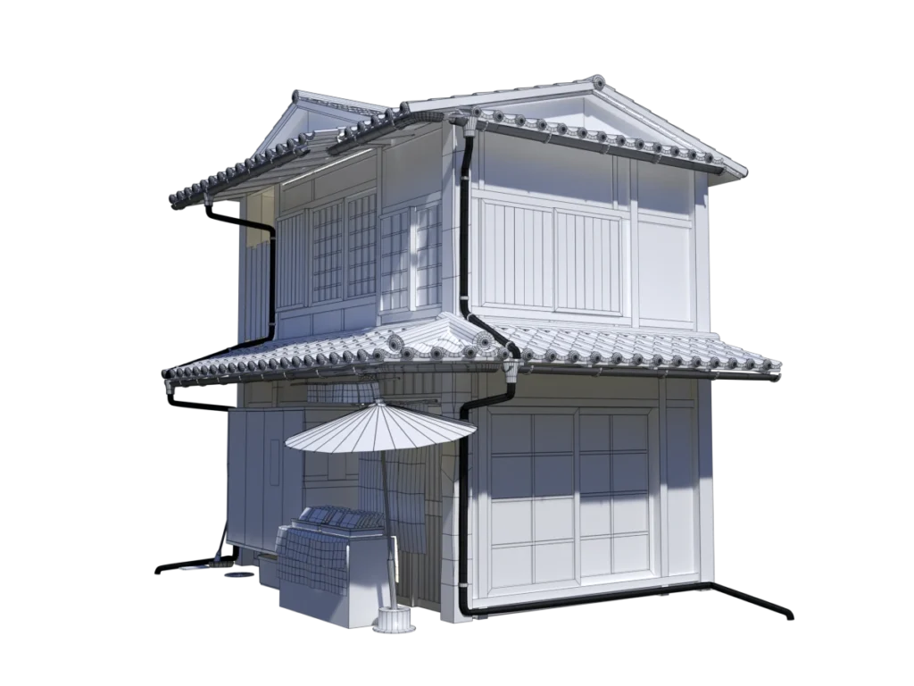japanese-house-style-3-3d-model-wireframe-tb