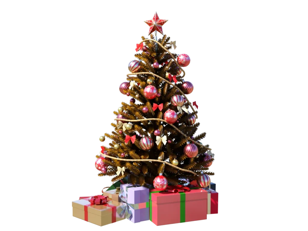 Christmas Tree Golden Decoration 3D Model - 3D Models World