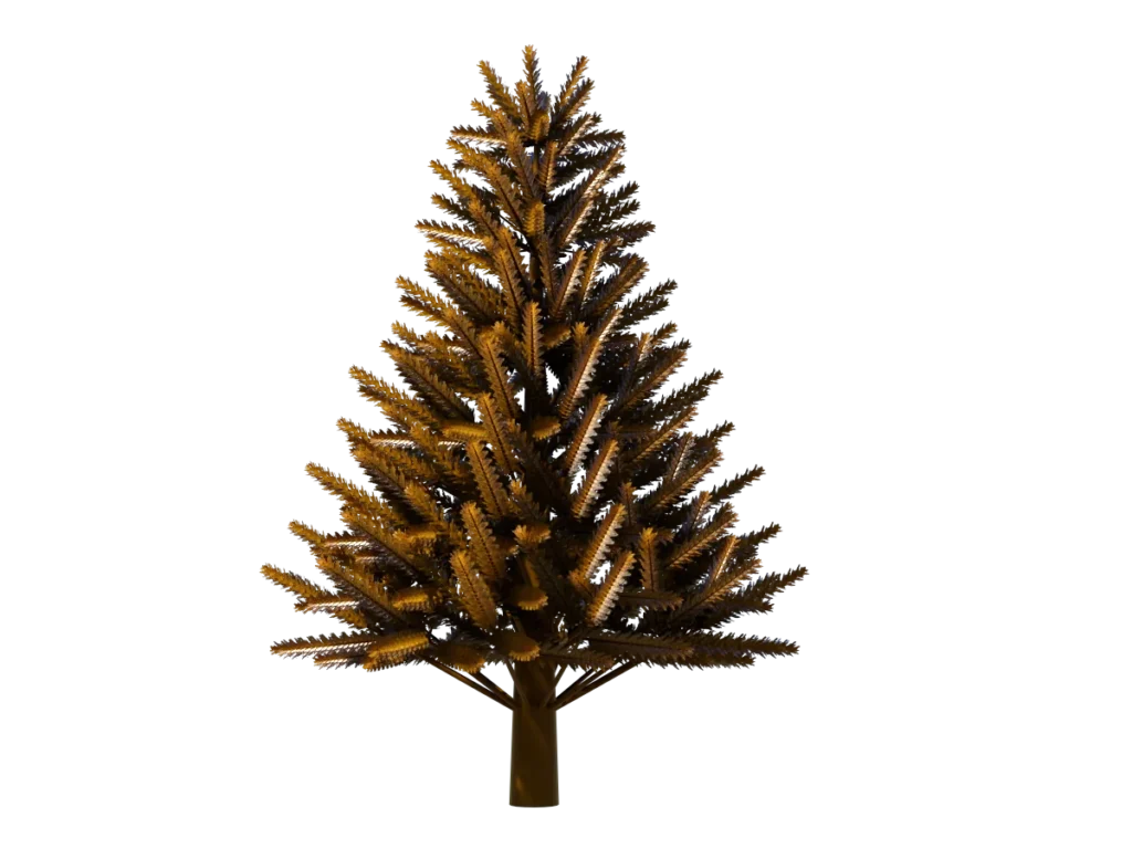 pine-tree-golden-3d-model-td