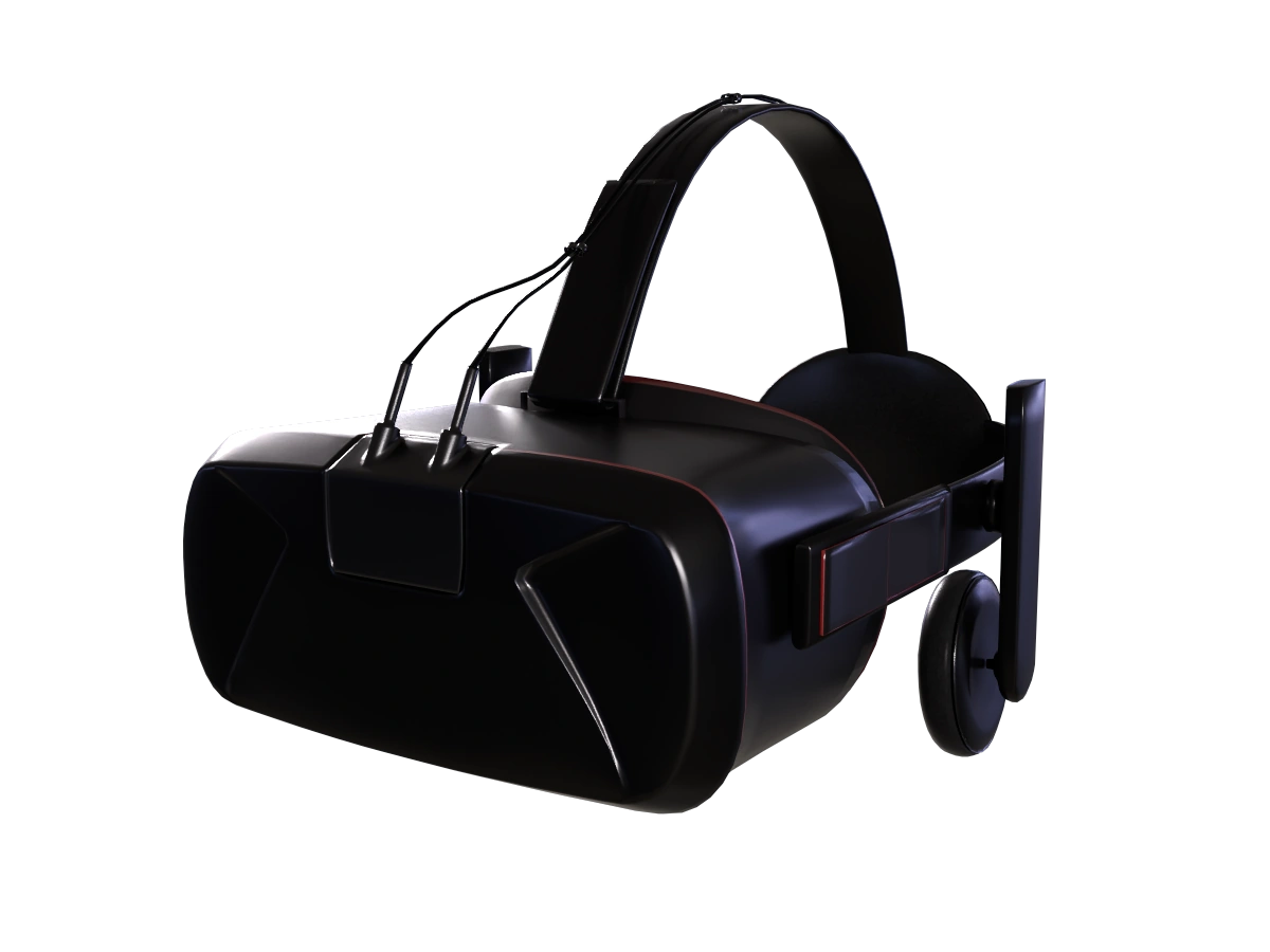 Pub opskrift Stillehavsøer VR Headset 3D Model Black Red – Realtime - 3D Models World