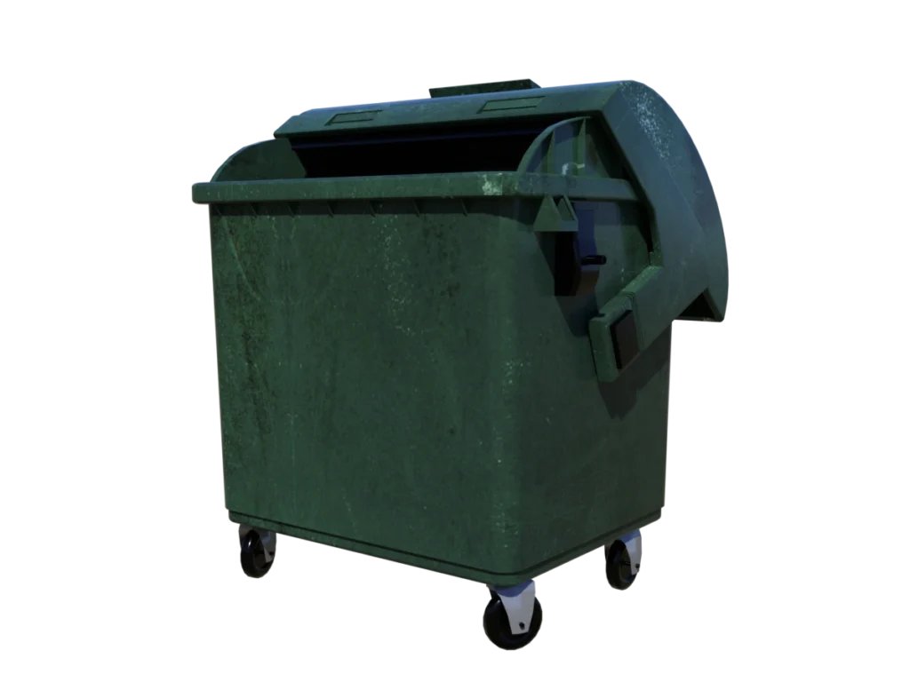 Large plastic Garbage can (Wheels) - Demolition