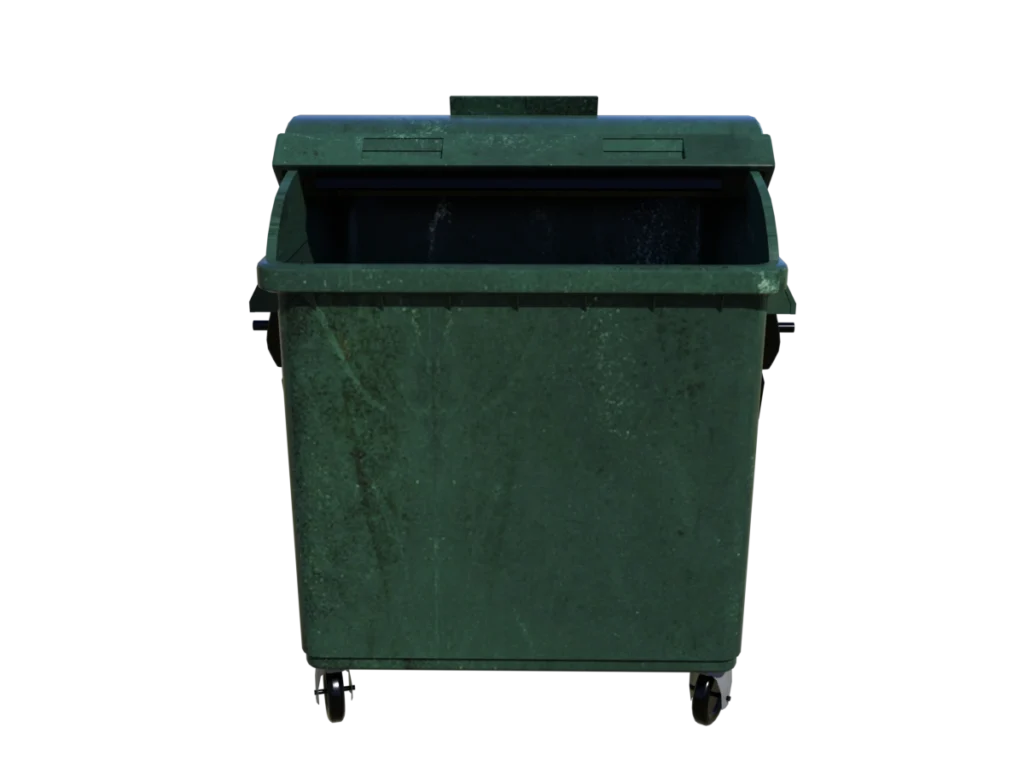 Large Plastic Garbage Bin 3D Model - 3D Models World