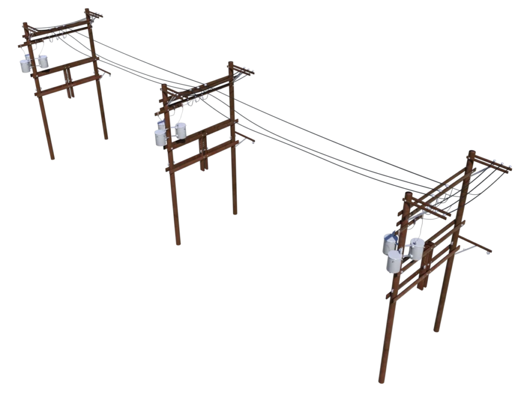 power-line-distribution-line-voltage-regulators-3d-model-td