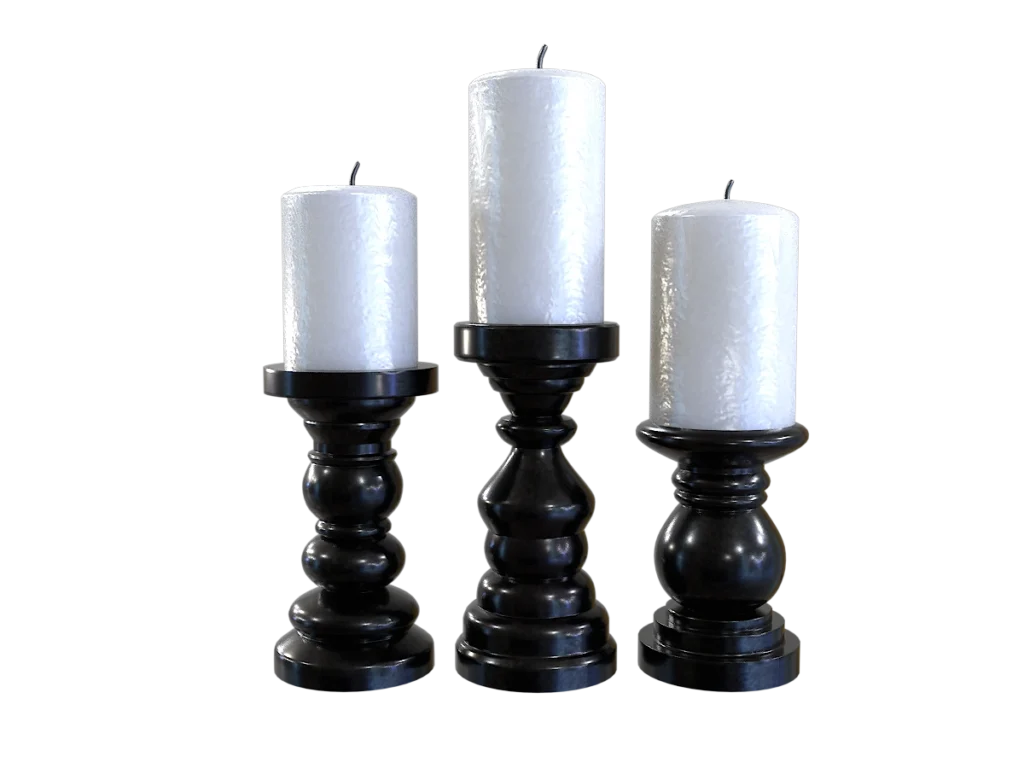 short-candlesticks-black-3d-model-ta