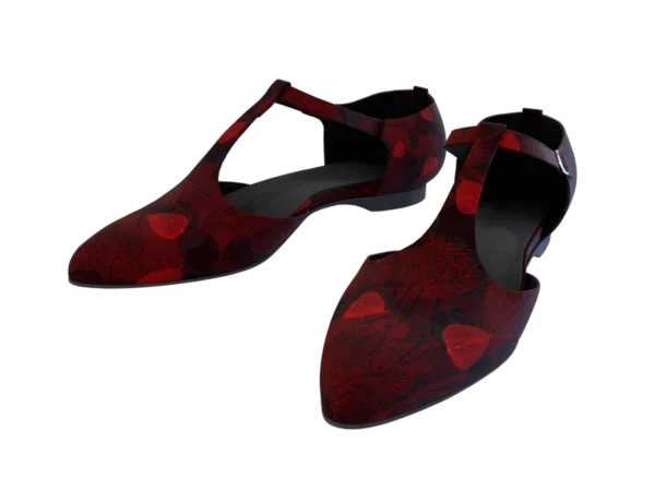 ankle-strap-flats-red-pbr-3d-model-physically-based-rendering-ta