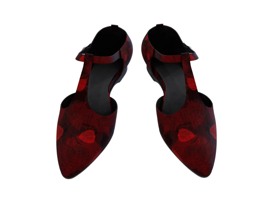 ankle-strap-flats-red-pbr-3d-model-physically-based-rendering-tc