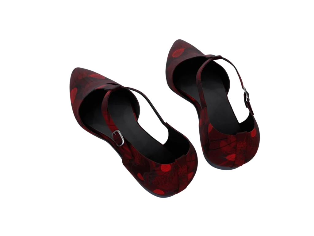 ankle-strap-flats-red-pbr-3d-model-physically-based-rendering-td