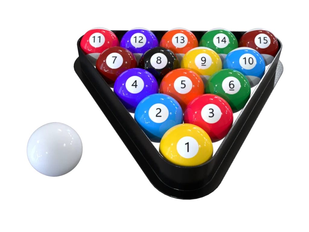 Pool Balls and Rack PBR 3D Model - 3D Models World