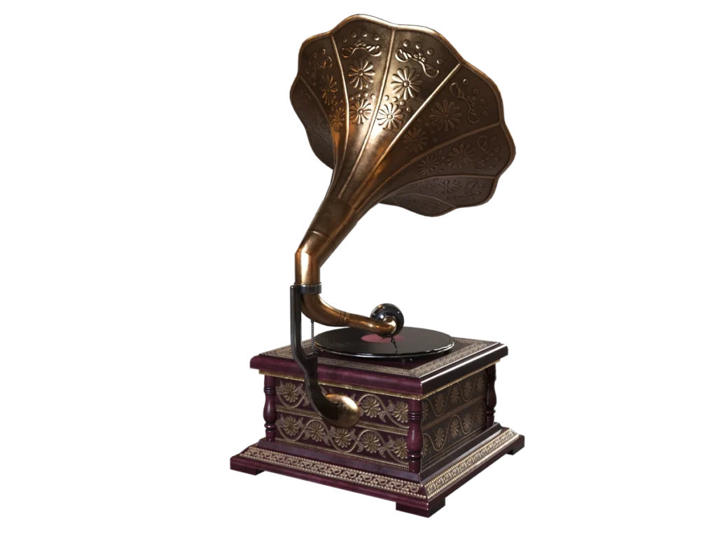 retro-trumpet-horn-record-player-pbr-3d-model-physically-based-rendering-tb
