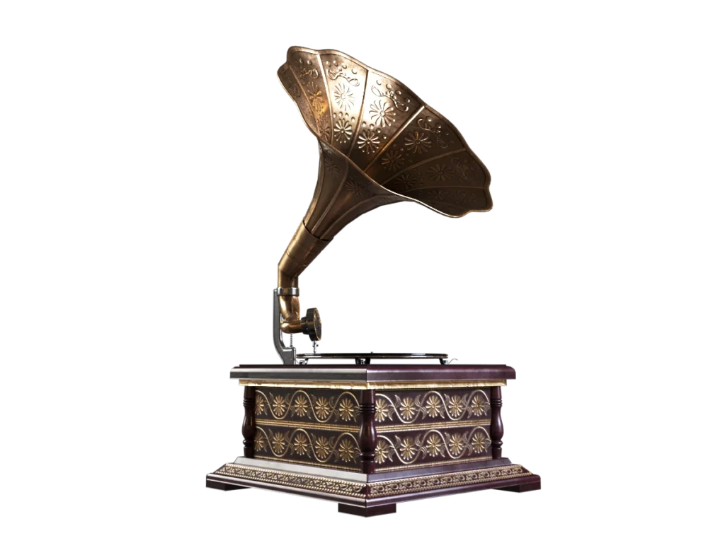 retro-trumpet-horn-record-player-pbr-3d-model-physically-based-rendering-tc