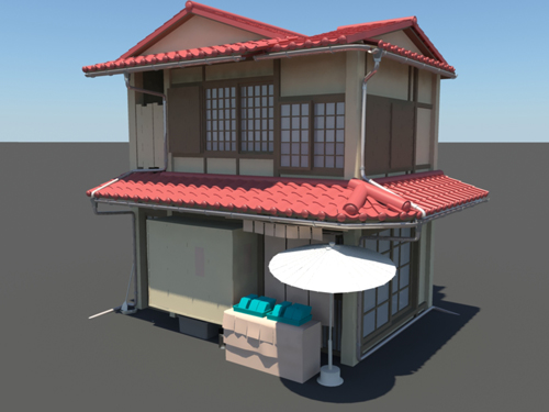  Japanese House  Style 3 3D Model  3D Models  World