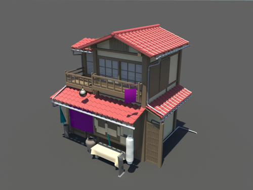  Japanese house  3d model  House best design