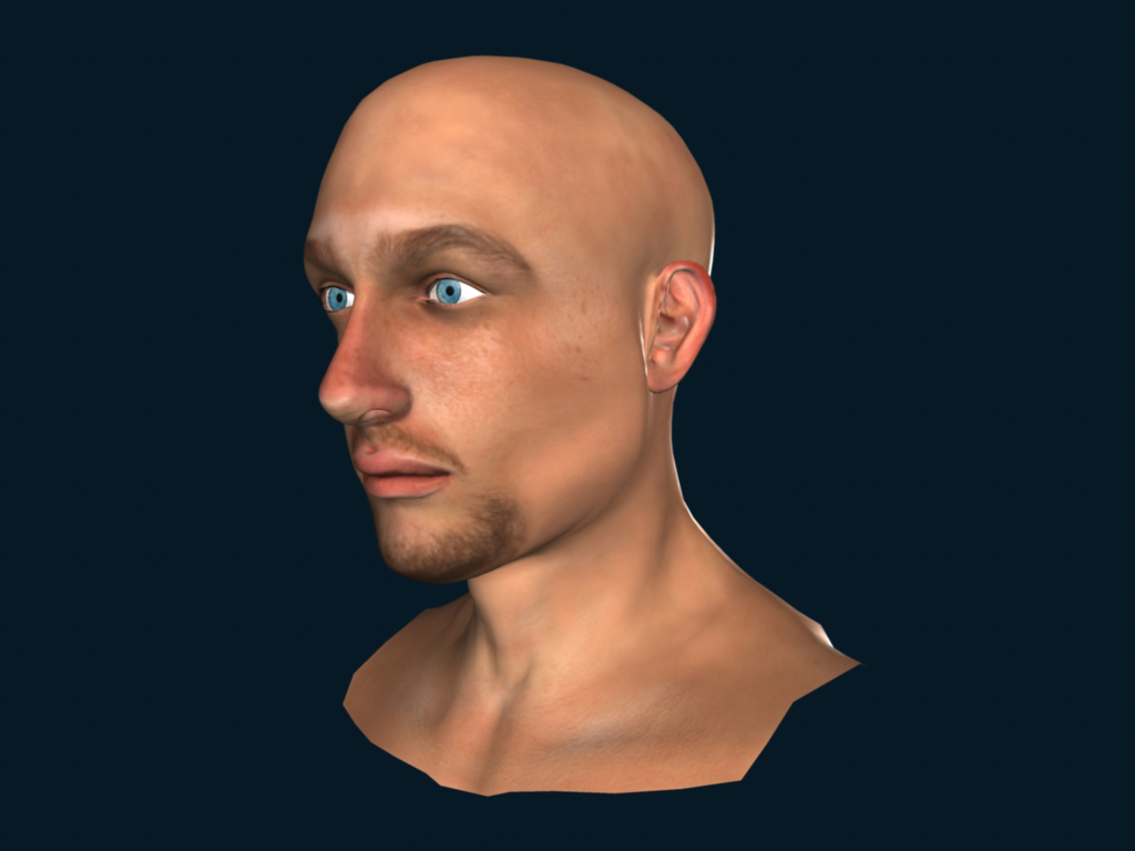 Male Head 3d Model Details 3d Models World 7556