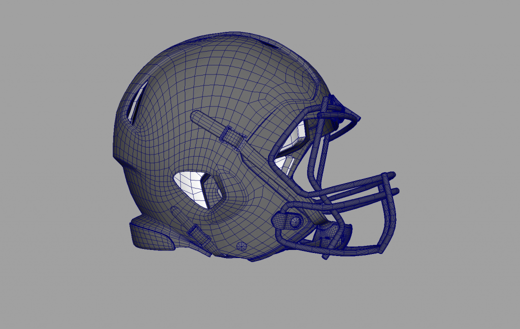 Denver Broncos American Football Helmet 3D model