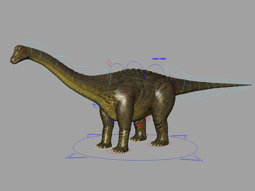 Brontosaurus Rig – Animation Ready