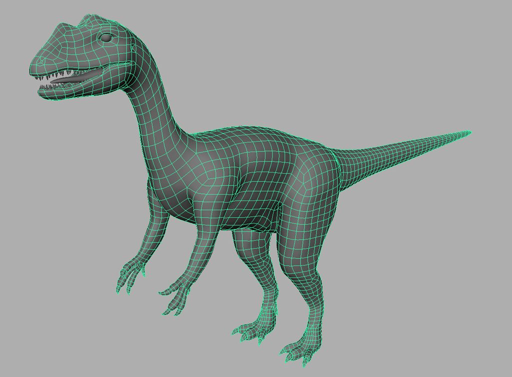 sarcosaurus-3d-model-dinosaur-wireframe