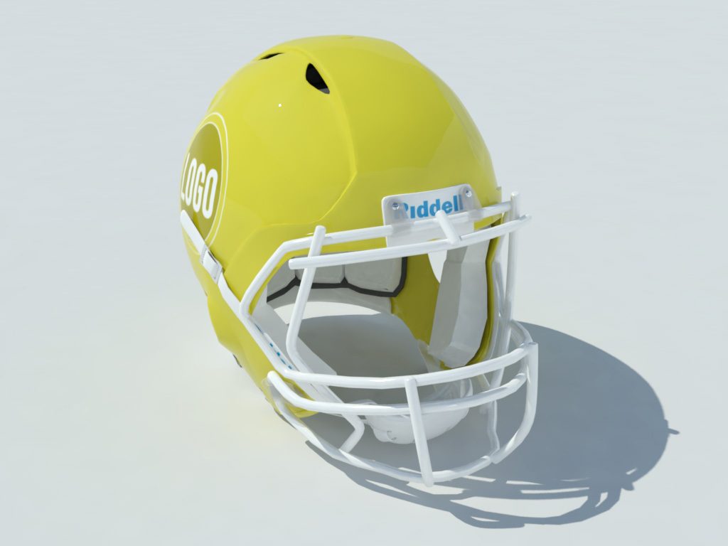 360 view of Football Helmet 3D model - 3DModels store