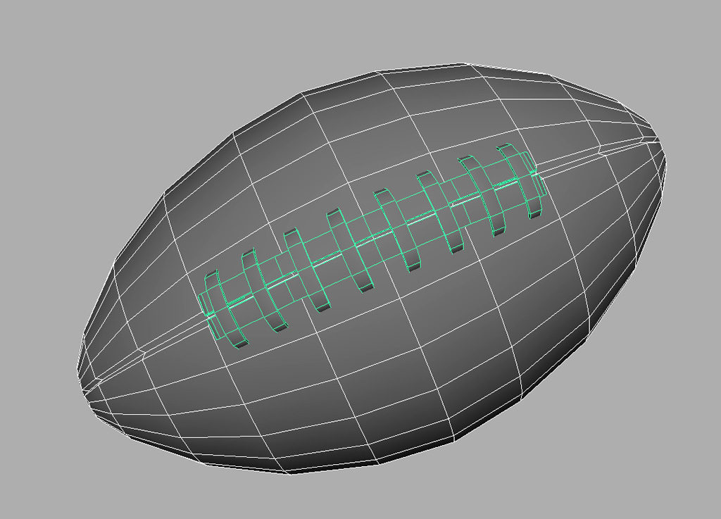 American Football Ball Low-poly 3D Model by mylisa