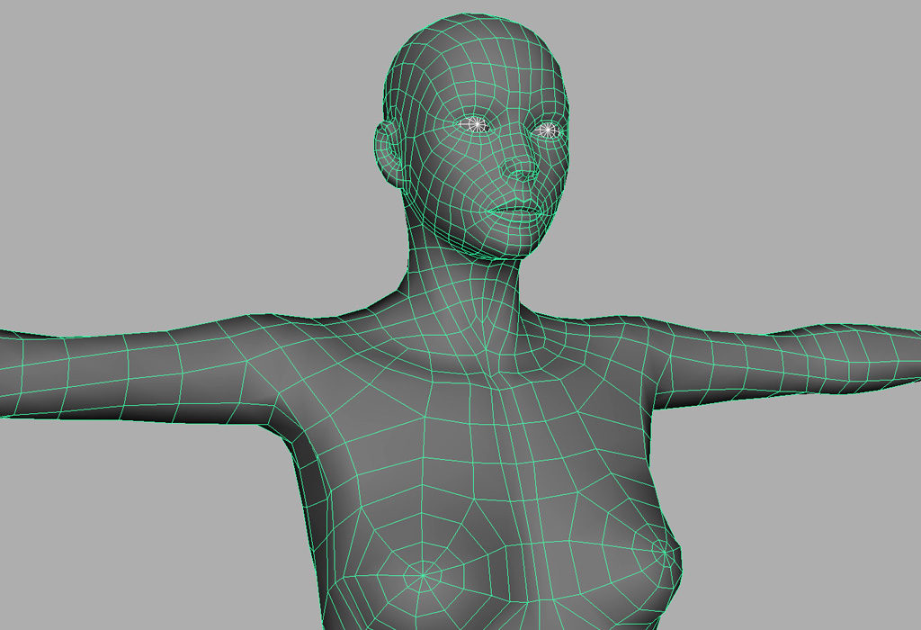 Body base mesh free VR / AR / low-poly 3D model