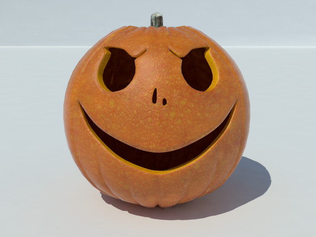 Jack O'Lantern Sneaky Face 3D Model - 3D Models World