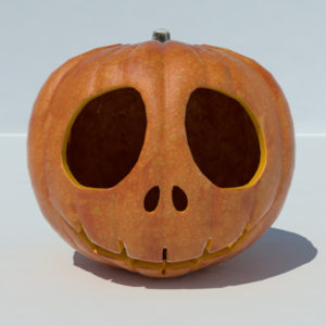 Pumpkin Face 3D Model Jack O'Lantern - 3D Models World