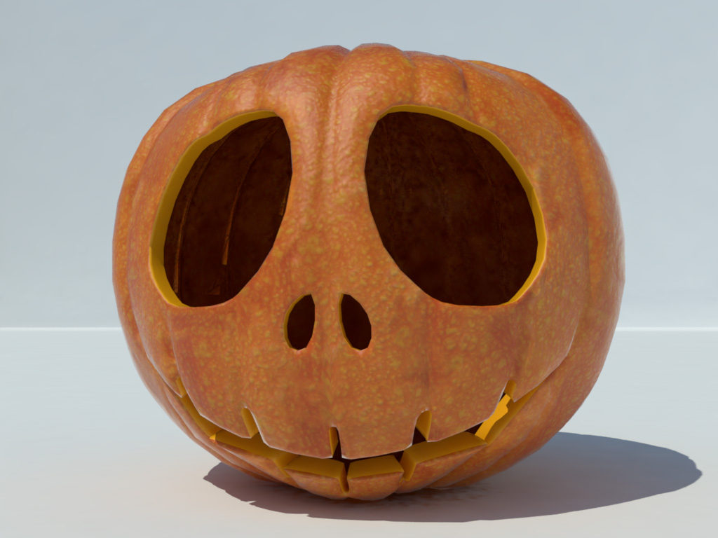 Pumpkin Face 3D Model Jack O'Lantern - 3D Models World
