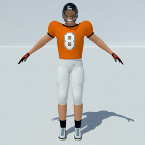 American Football Player 3D Model - Realtime - 3D Models World