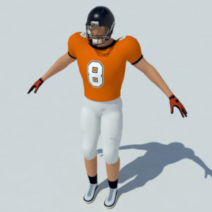 American Football Player 3D Model - Realtime - 3D Models World