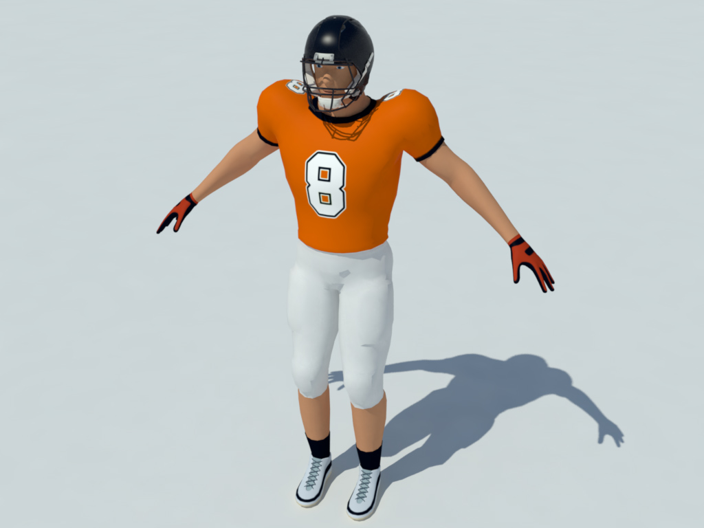 Player 3.0. Football Player 3 d. 3d model Player simple.