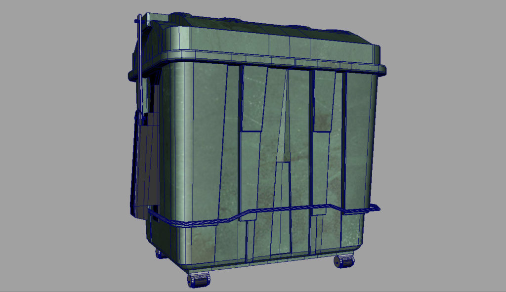 Large Plastic Garbage Bin 3D Model - 3D Models World