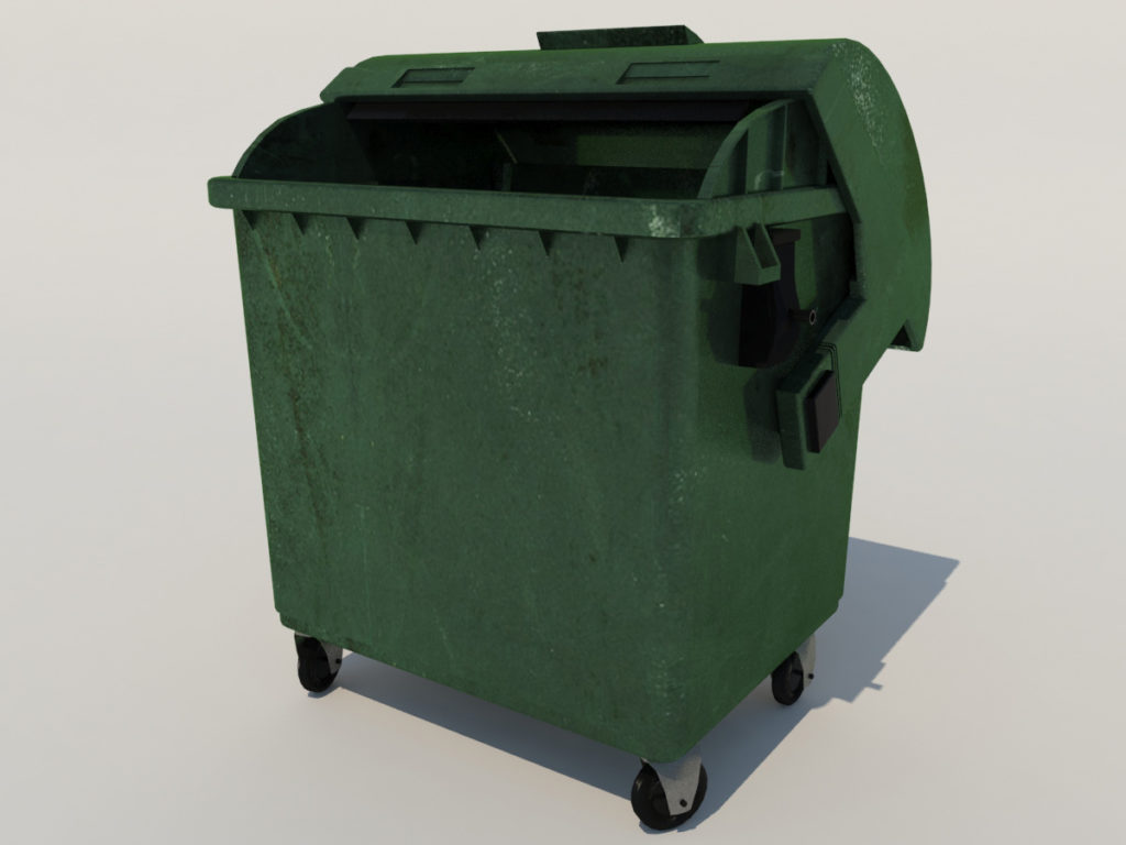 model cad unity to 3D 3D Model  Mobile Realtime  Outdoor Bin Garbage Models