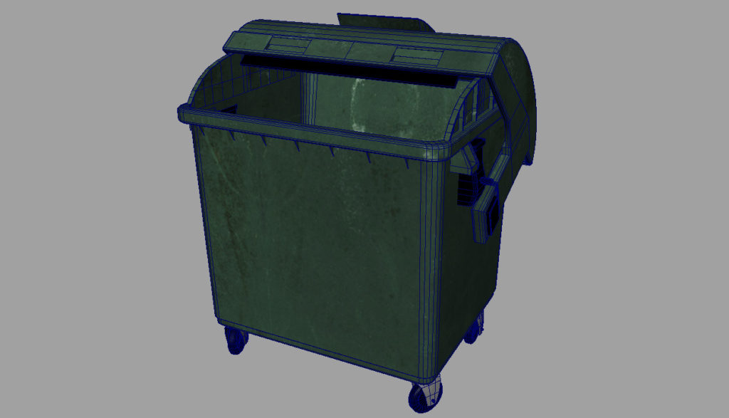 Large Plastic Garbage Bin 3D Model - 3D Models World