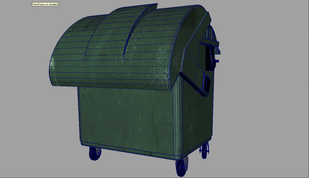 Large Plastic Garbage Bin 3D Model - 3D Models World