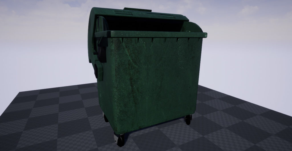 Large Plastic Garbage Bin 3D Model - 3D Models World