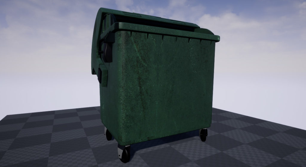 Outdoor Mobile Garbage Bin 3D Model – Realtime - 3D Models World