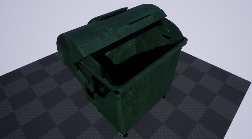 Large Plastic Garbage Bin 3D Model - 3D Models World