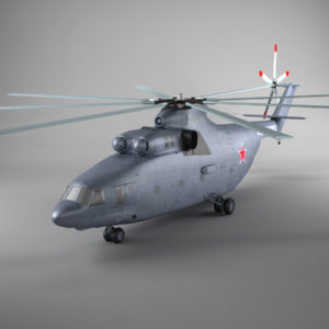 Mil MI-26 Helicopter 3D Model