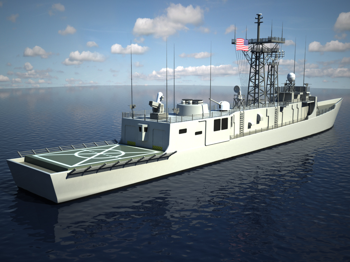 USS Oliver Hazard Perry 3D Model FFG7 - 3D Models World