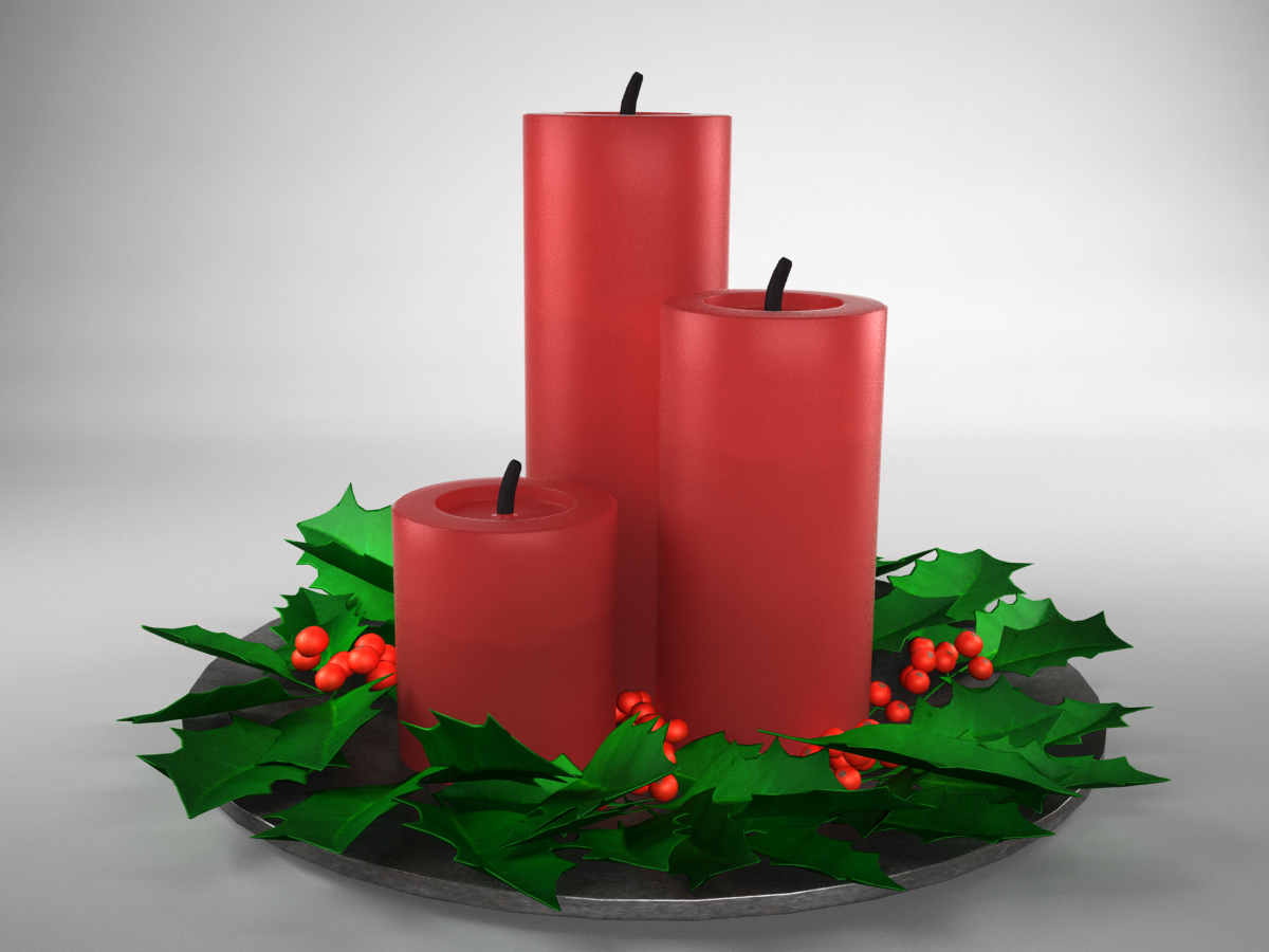christmas-candle-holly-leaves-3d-model-2
